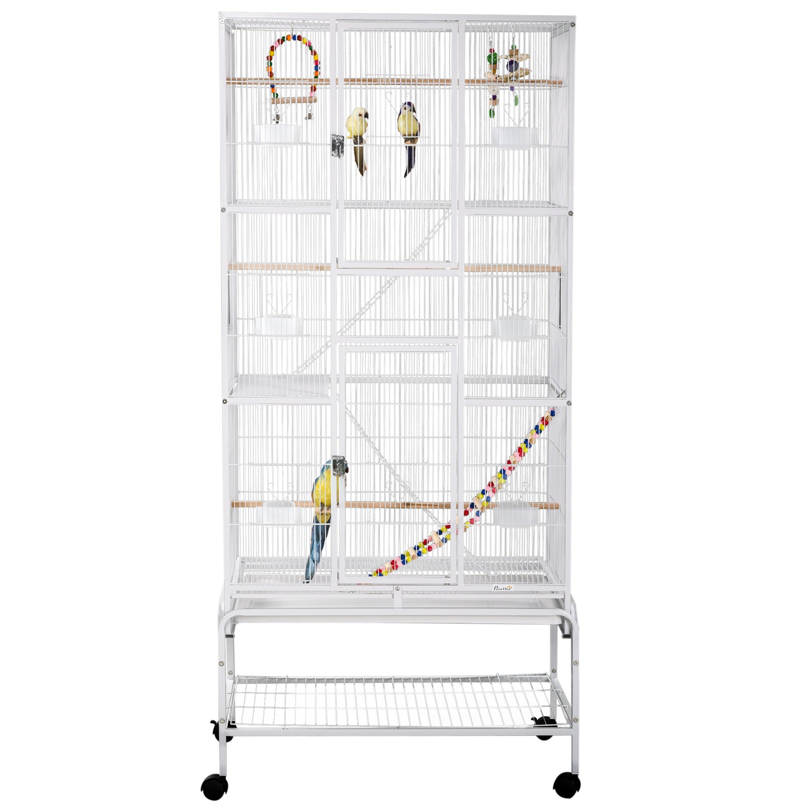 3 Tier Bird Cage W/ Stand Toy, For Canary Finch Cockatiel Parakeet Budgie