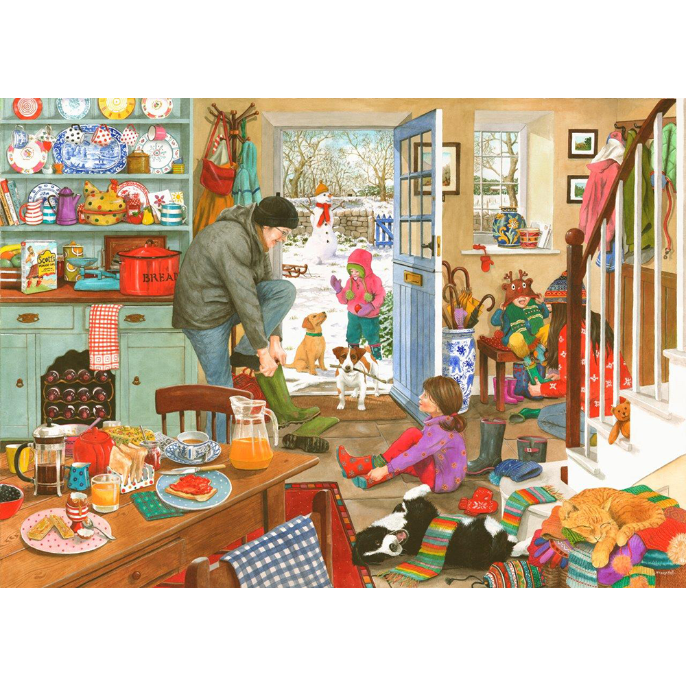 Woolly Hats & Wellies - 1000 Piece Jigsaw Puzzle For Adults