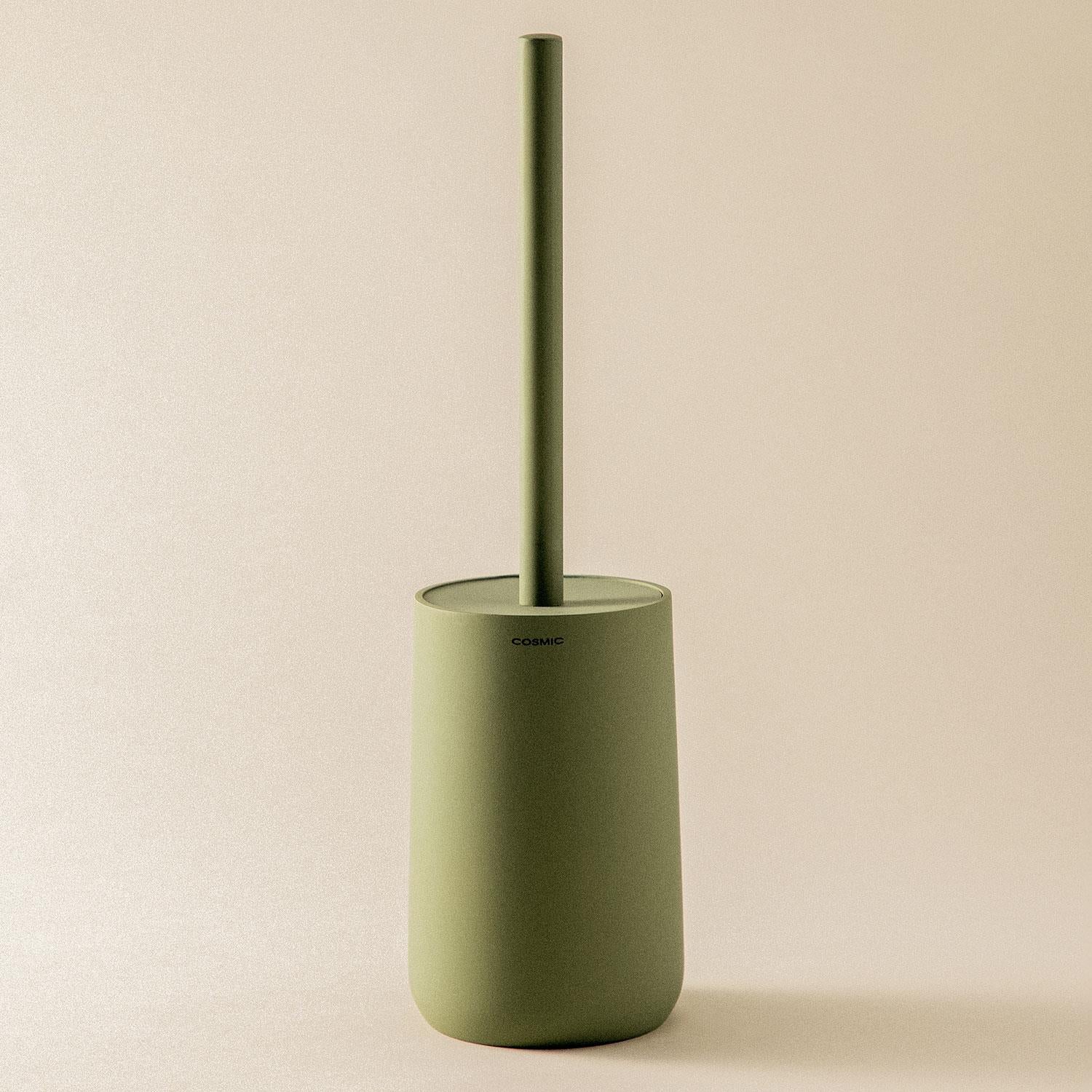Toilet Brush, Free-standing, Polyresin Sage Green, Saona Collection