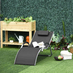 Lounger Chair W/ Removable Pillow | Black