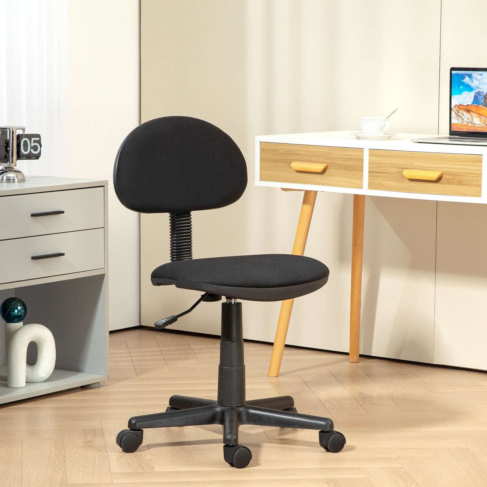 Small Adjustable Desk Chair Black