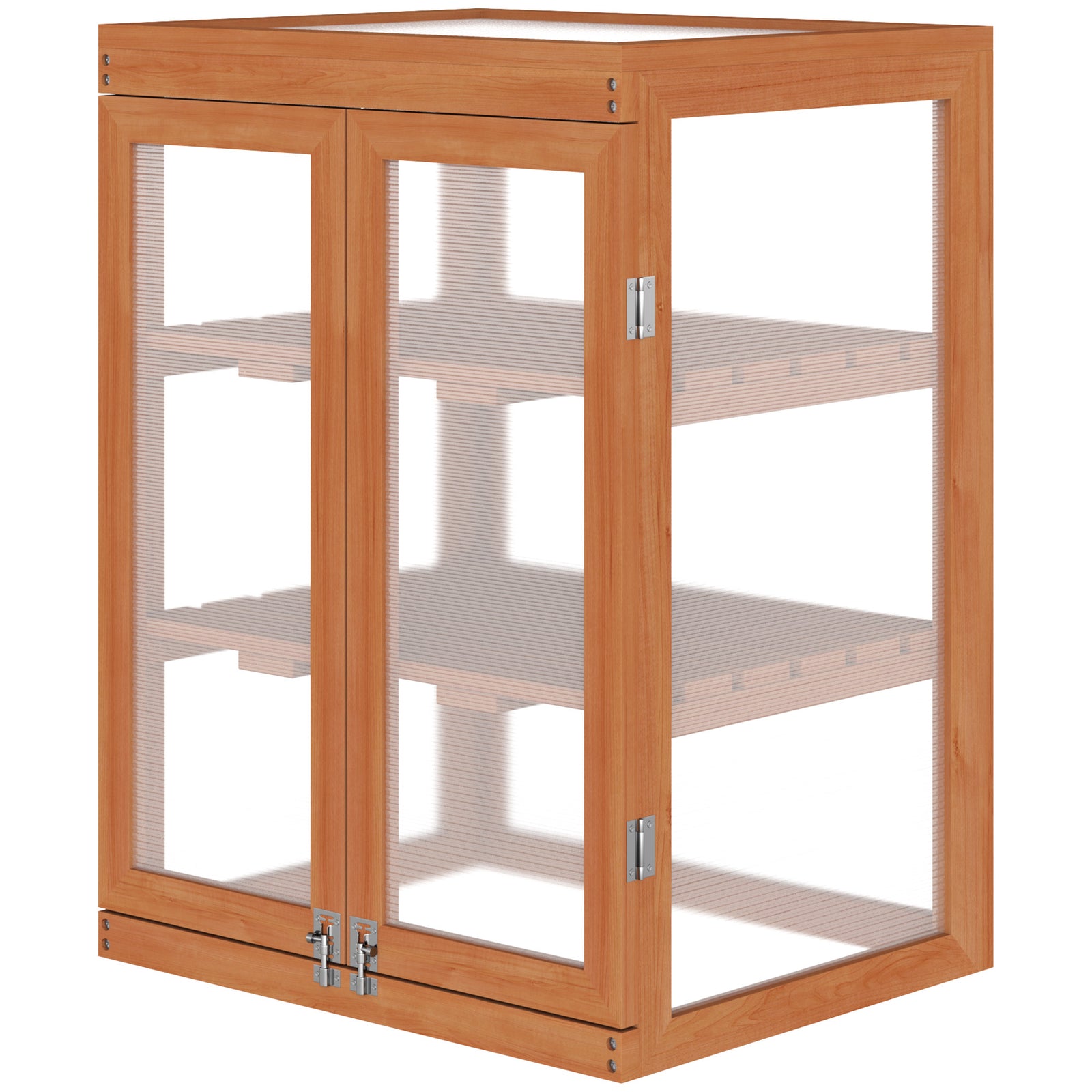 Mini Wood Greenhouse Cold Frame Plant Box (3 Types) | Orange