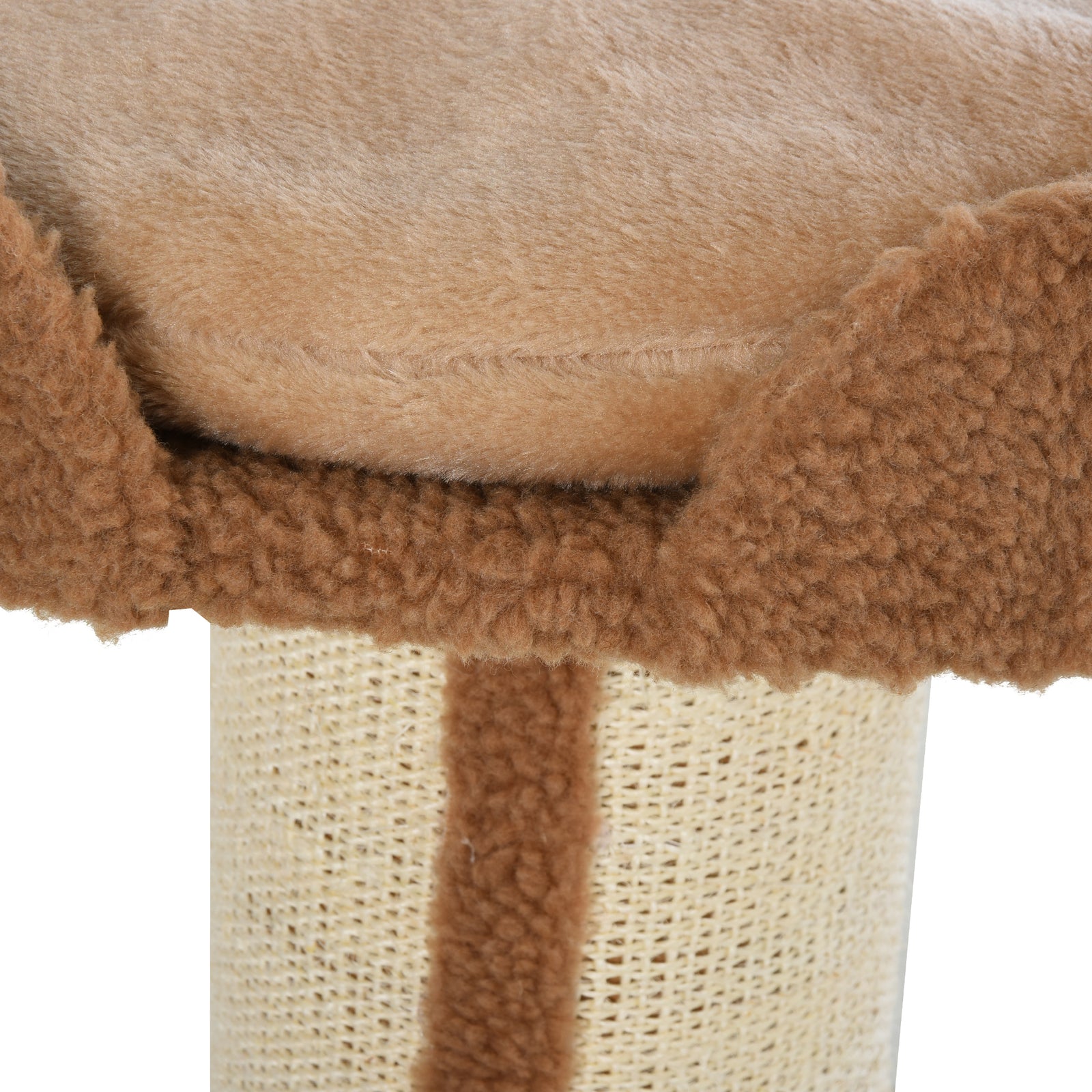 2-tier Cat Kitten Resting Tree W/ Top Basket Cushion Sisal Post | Brown