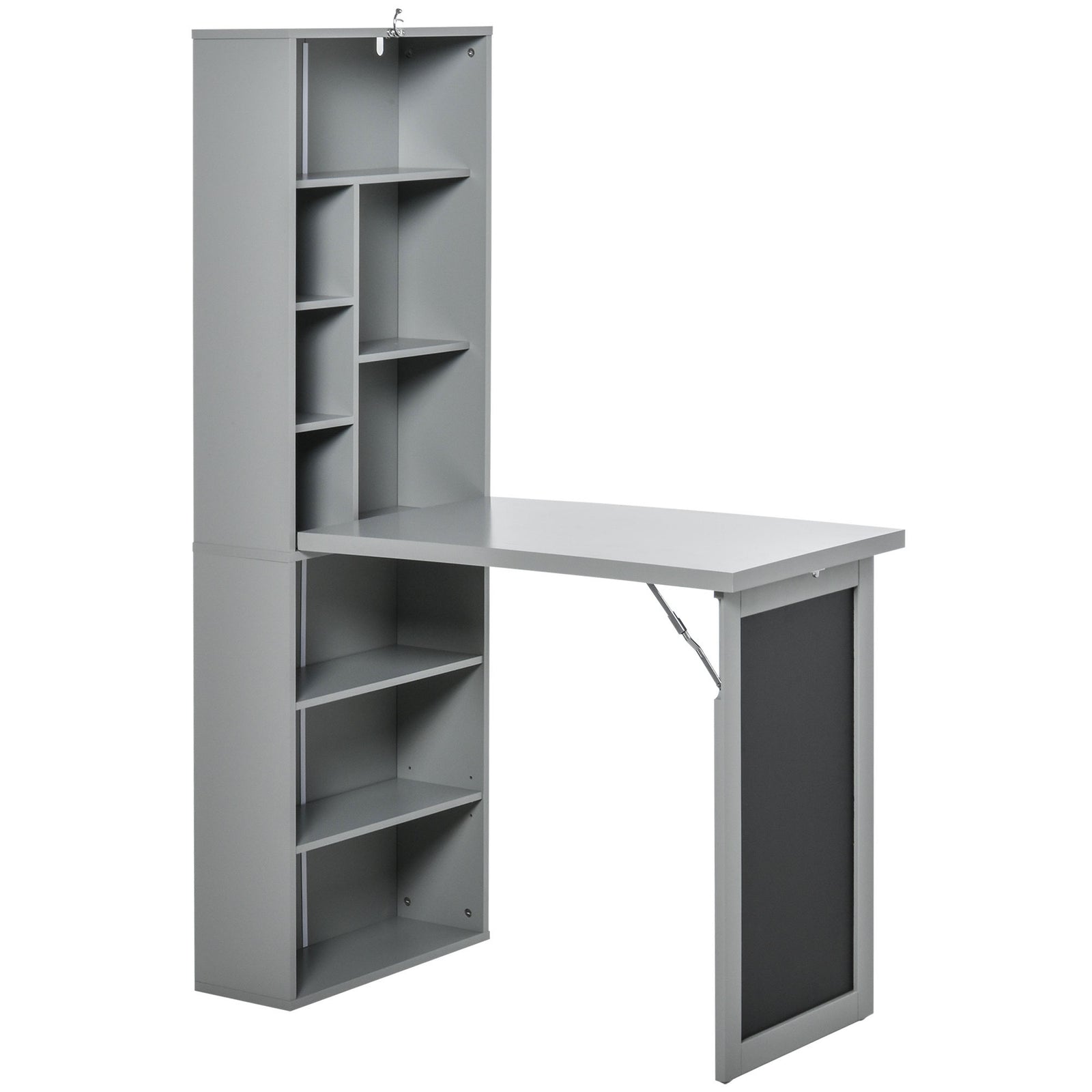 Convertible Desk W/ Blackboard Multi-function Computer | Charcoal Gray