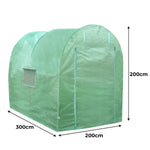 Polytunnel With Racking | 19mm 3m x 2m | Green
