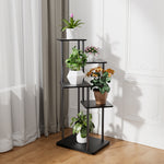 5-tier Tall Corner Plant Stand 95cm H Freestanding Plant Display Shelf For Indoor Garden | One Size | Black