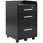 HOMCOM 3 Drawer Mobile Filing Cabinet Lockable Filing Cabinet