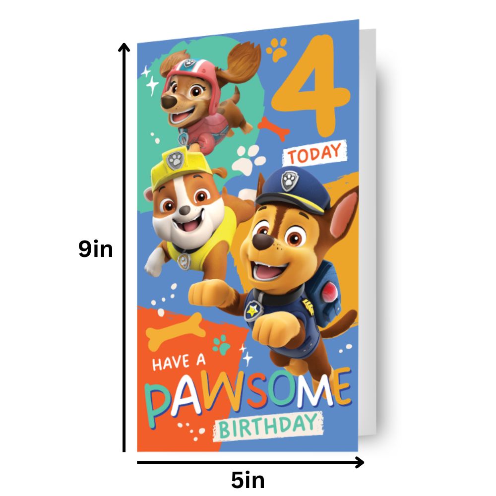 Age 4 Sticker Birthday Card Official Product