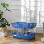 2-tier Small Animal Cage For Rabbit Ferret Chinchilla W/ Ramp Food Dish
