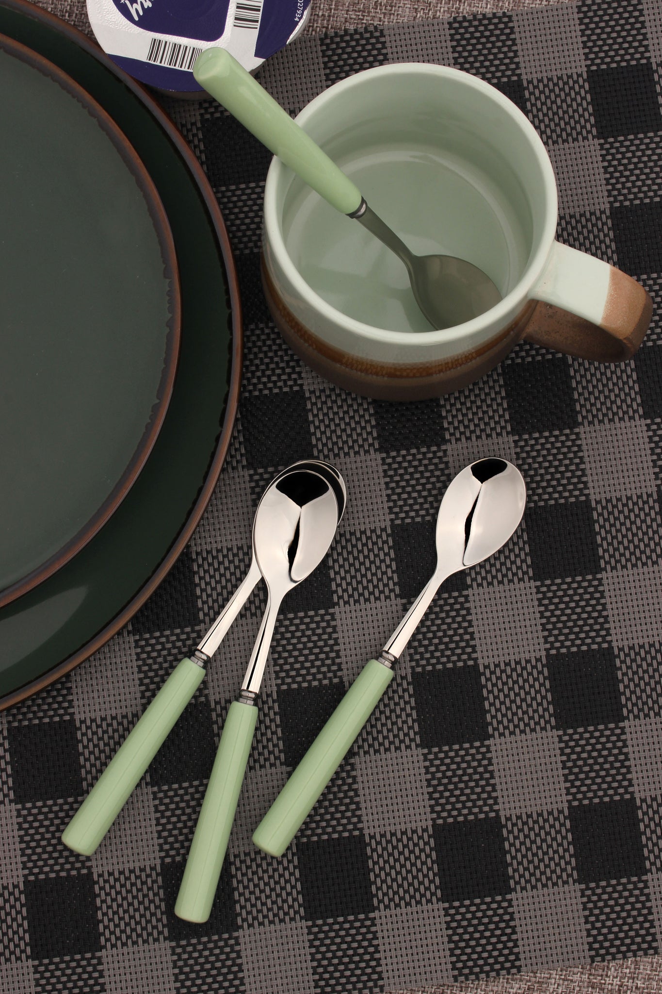 Tea Spoons Set Porelain Bar 18/8 Stainless Steel 4pc Teaspoon Set Turquoise | Turquoise