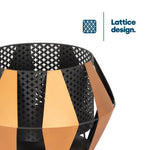 Sunburst Iron Fire Pit With Bbq Grill - Black / Bronze