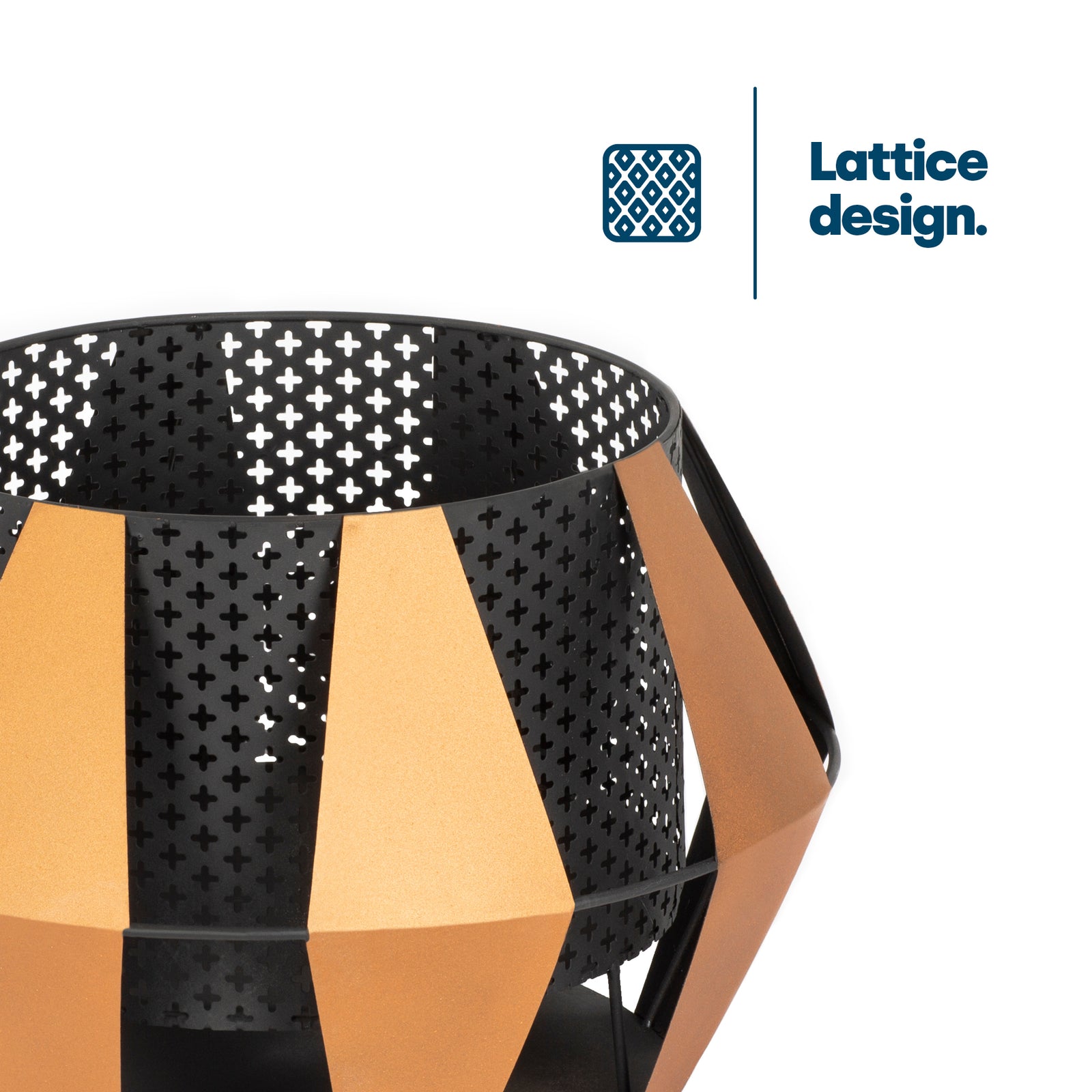 Sunburst Iron Fire Pit With Bbq Grill - Black / Bronze