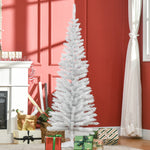 5ft Pencil Artificial Christmas Tree With Solid Stand Tips White | 5ft | White