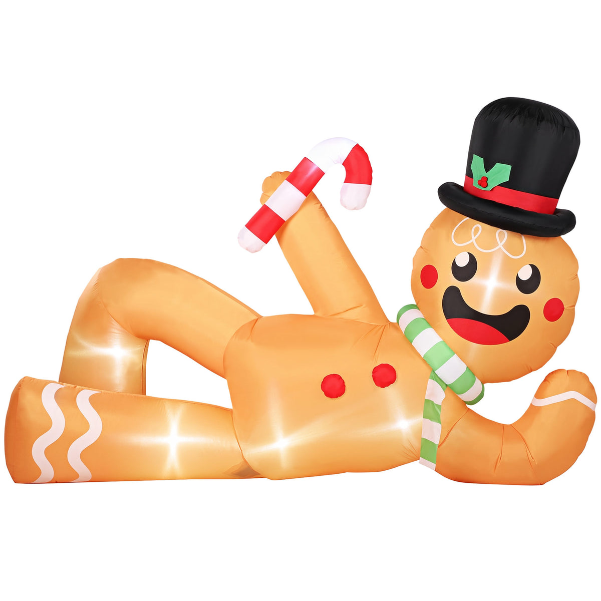 Outsunny 9.8ft Christmas Inflatable Gingerbread, Blow Up Christmas Decor