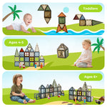 100pc Magnetic Building Tiles Kid Creative 3d Educational Construction Toy | Multi Colour