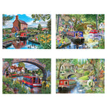 Cruising The Canals Jigsaw - 4 X 500 Piece Jigsaw Puzzles Multi Pack - For Adults