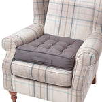 Cotton Armchair Booster Cushion | 50cm x 50cm | Charcoal Grey