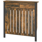 Radiator Cover With Drawer And Vertical Slats