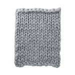 Chunky Knit Throw Blanket – Handwoven Soft Thick Yarn Blanket For Couch, Bed | Small | Grey