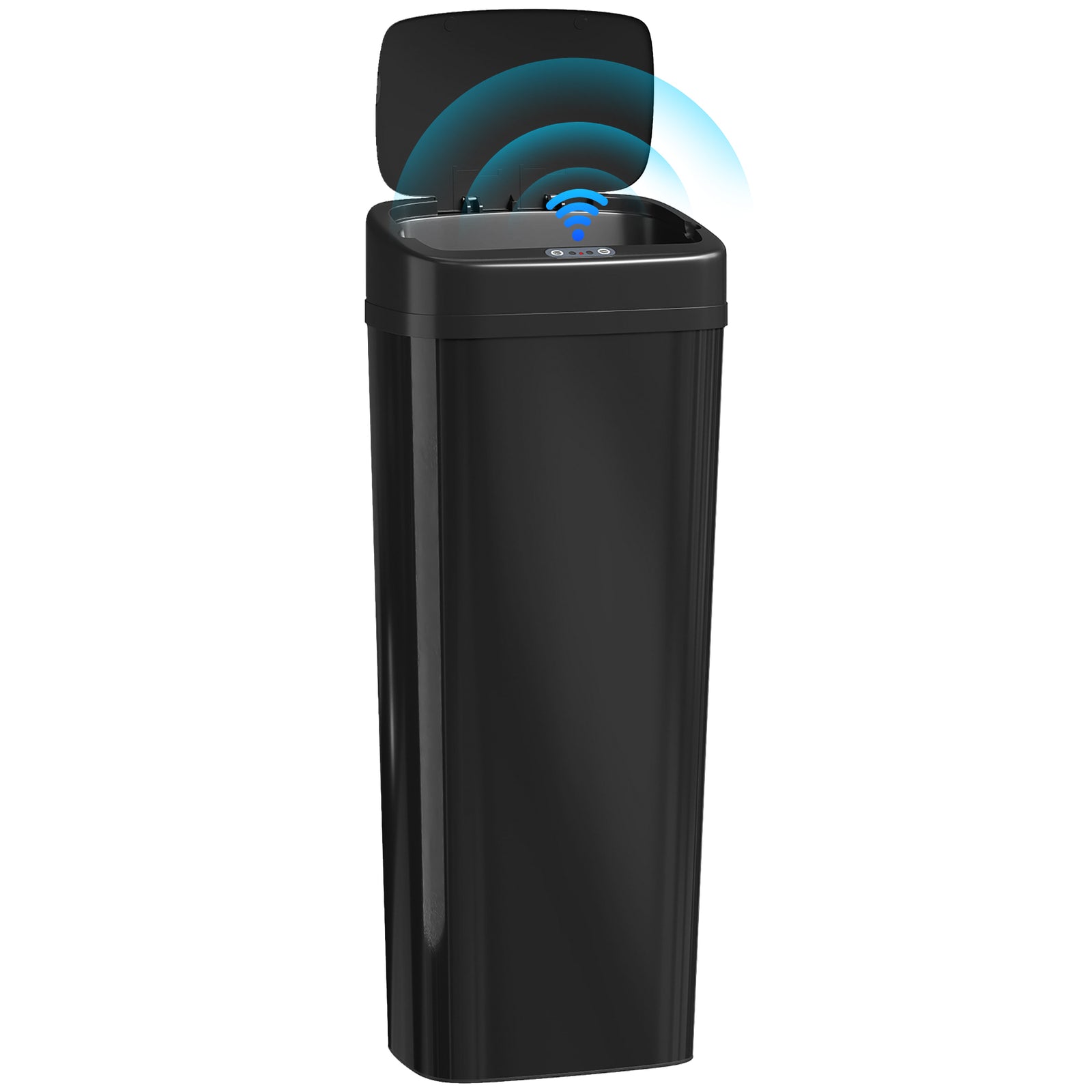 HOMCOM 50l Sensor Bin, Stainless Steel Slim Kitchen Bin, Fingerprint-proof