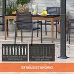 Retractable Pergola Canopy With Aluminium Frame | Large | Dark Gray