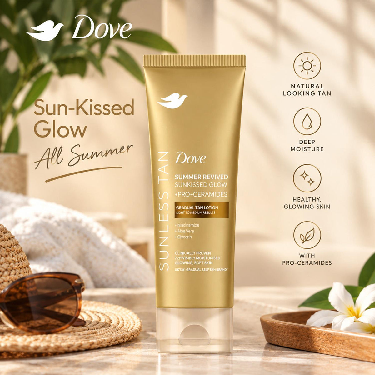 Summer Revived Tanning Lotion, Light To Medium Sunkissed Glow, 200ml | Set of 1