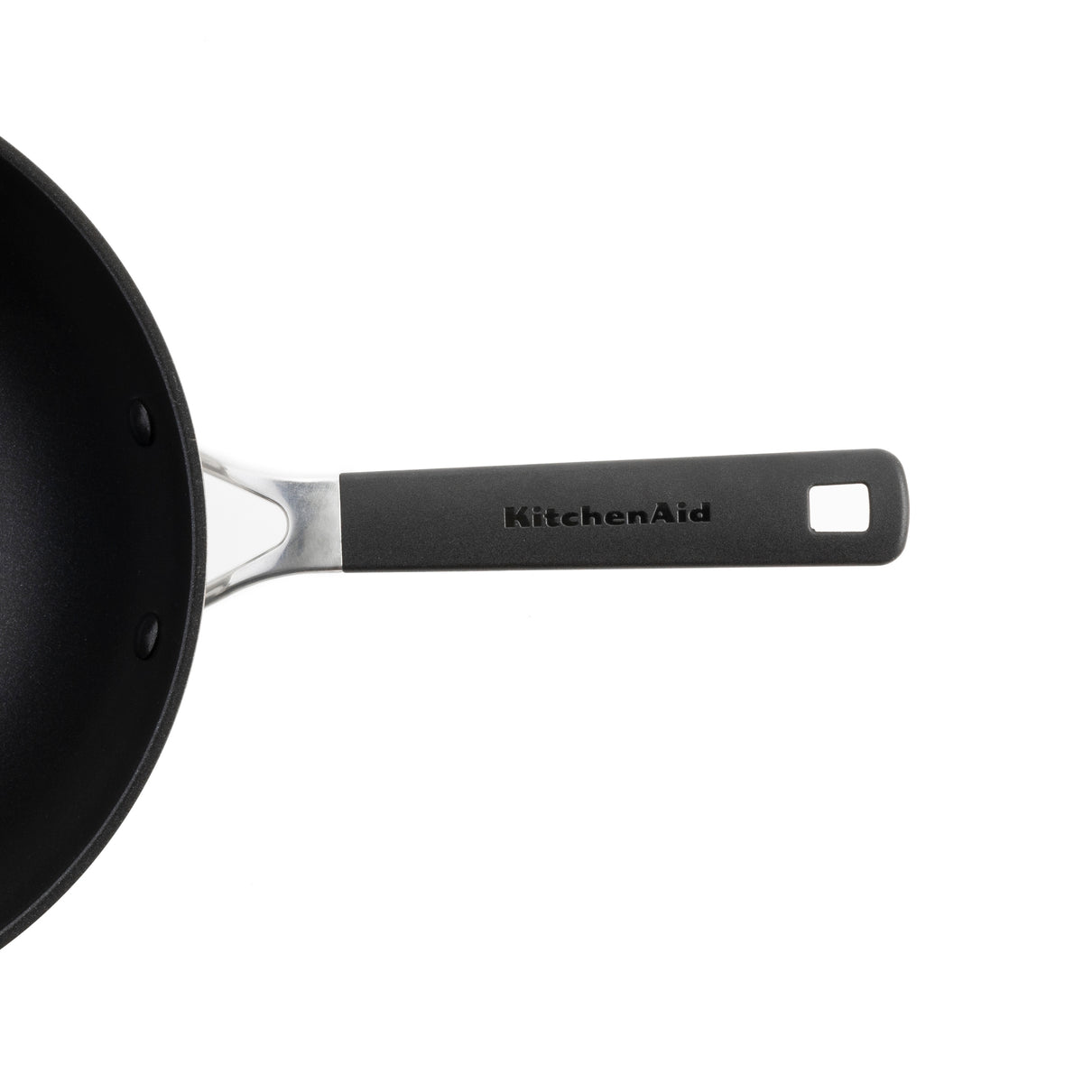 KitchenAid Cookware Classic Stainless Steel 3 Ply Wok, 28cm