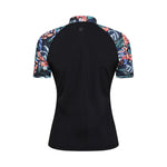 Womens/ladies Patterned Rash Top | 18 UK | Black