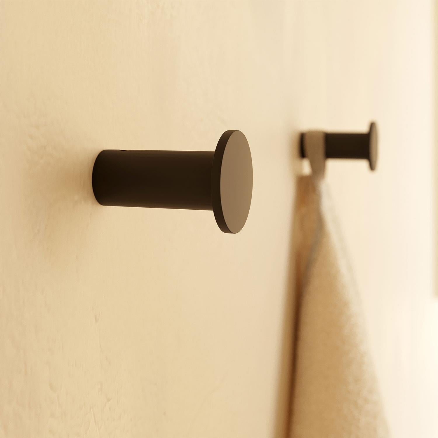Towel Hook, Robe Hook, Coat Hook,brushed Black,architect S+ Collection