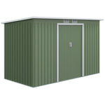 9 X 4ft Outdoor Metal Frame Garden Storage Shed W/ 2 Door | Green