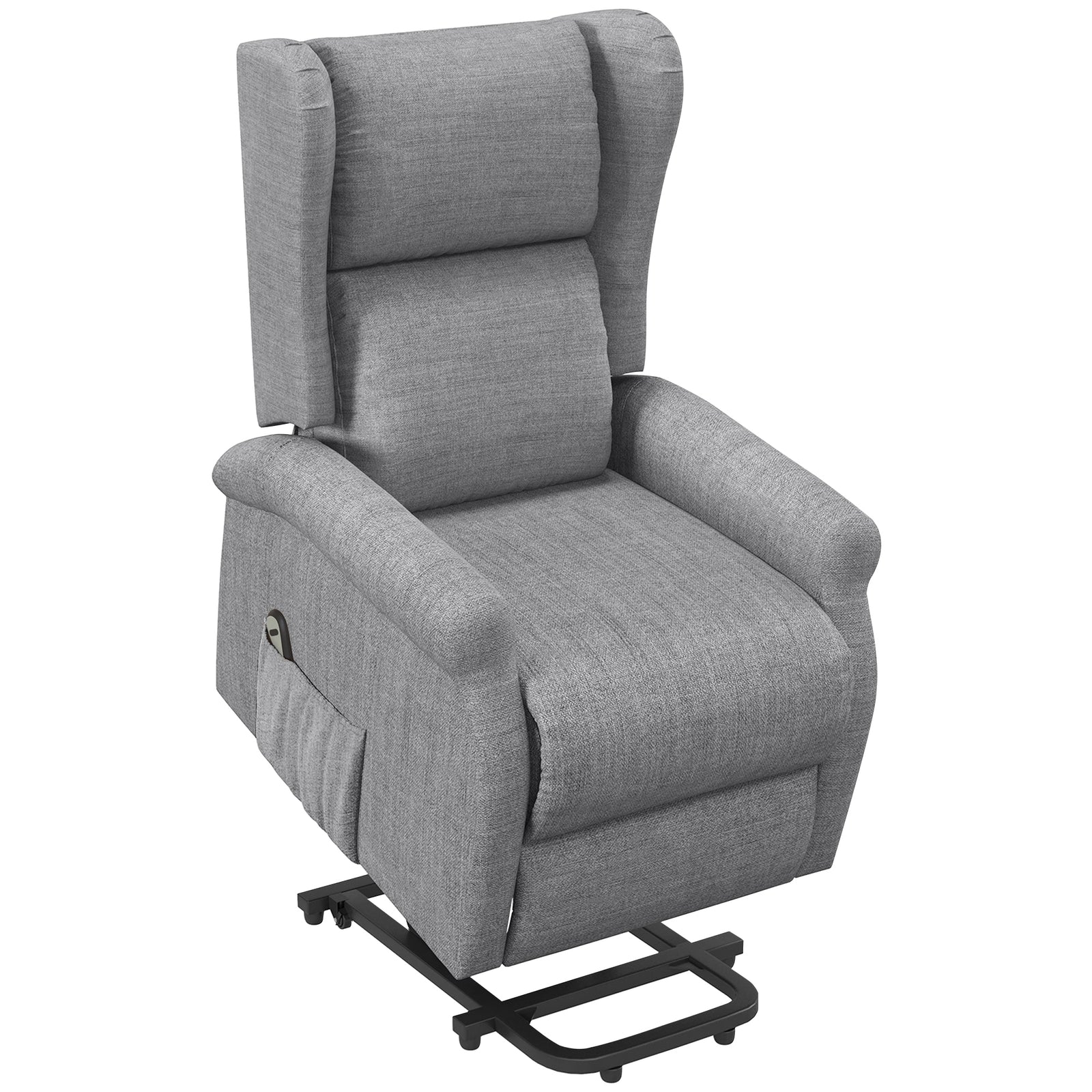 Power Lift Chair For Elderly Fabric Recliner Remote | Gray