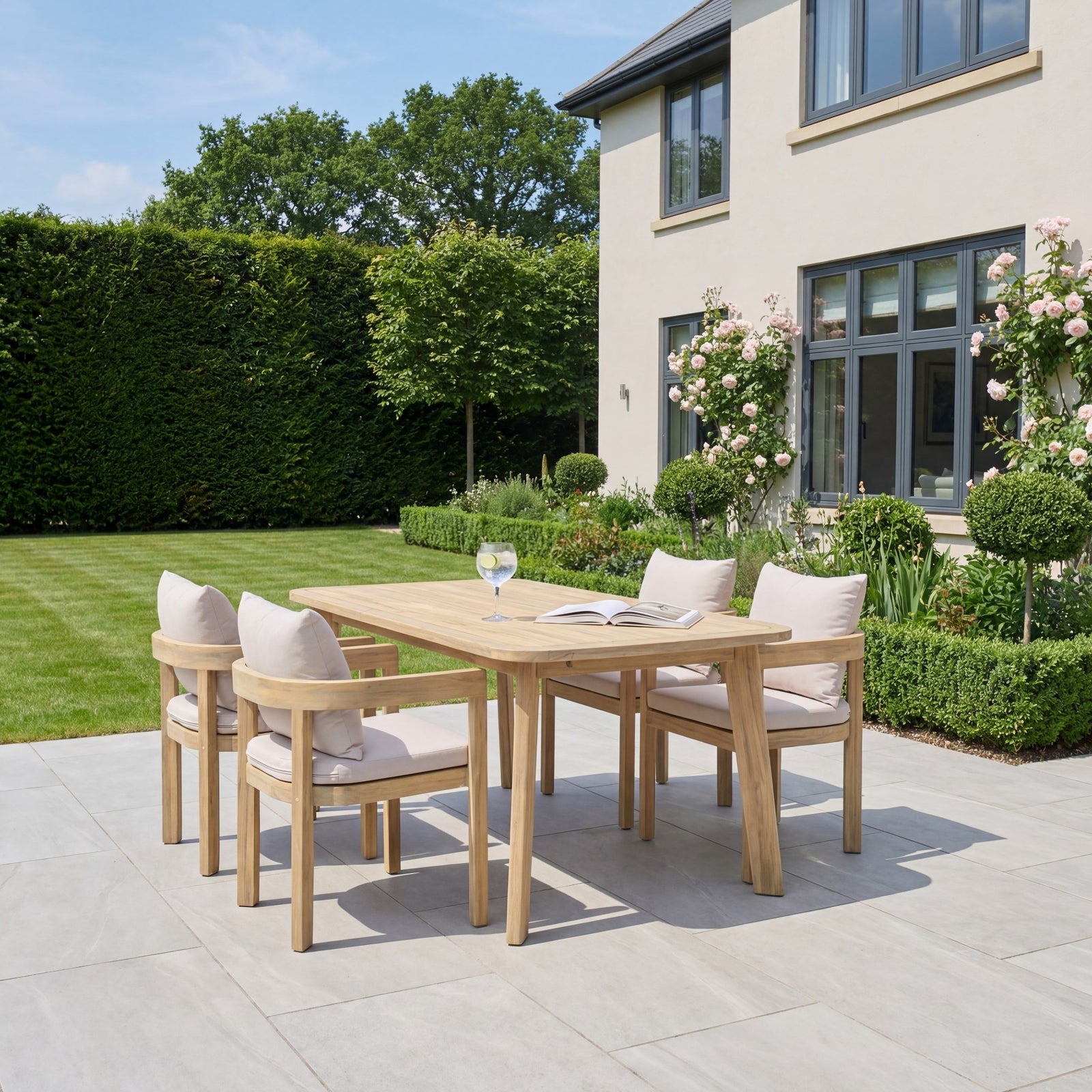 Sundrift 4 Seater Garden Dining Set | Beige