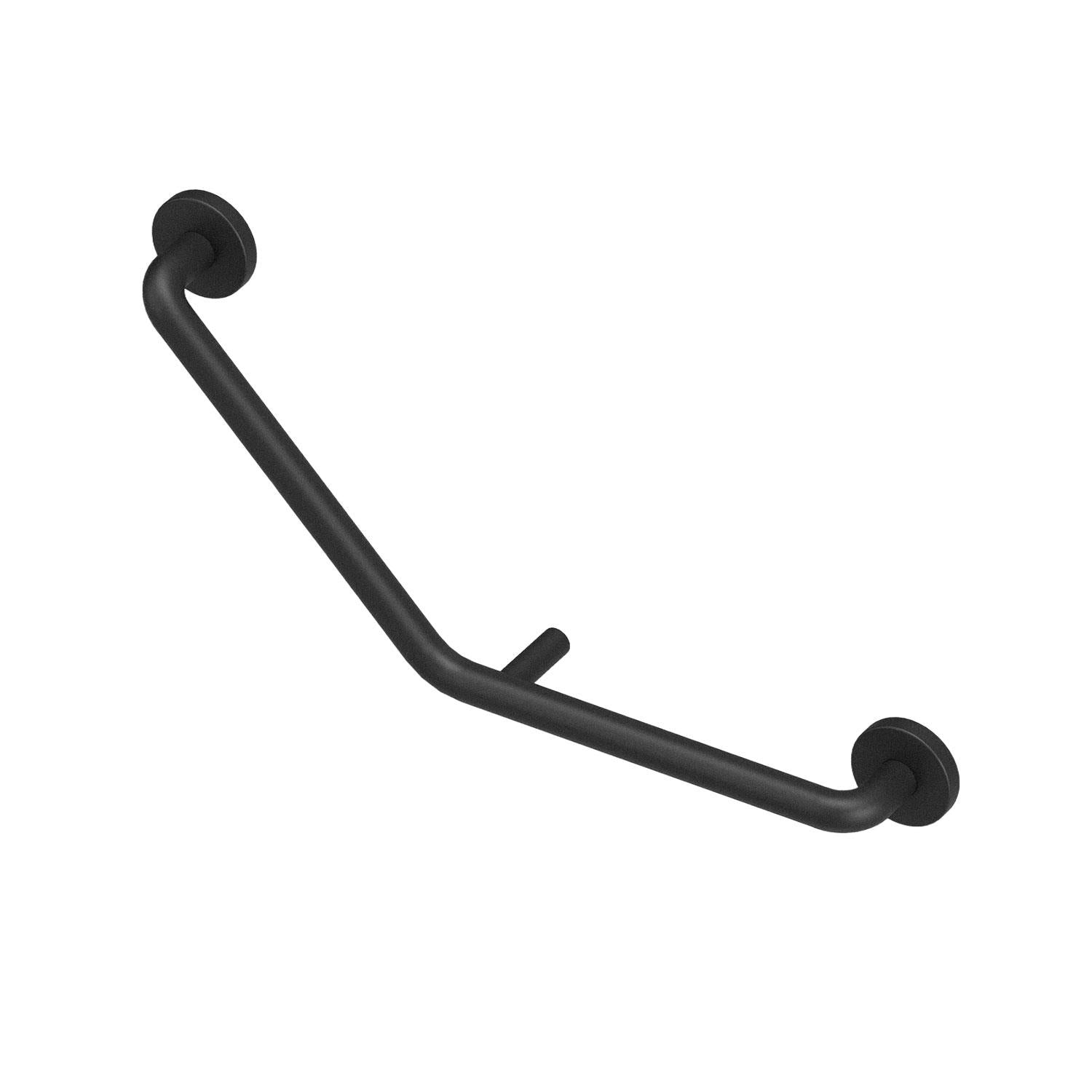 Grab Rail 49cm Elbow Shape Matt Black Up To 150kg Architect Collection