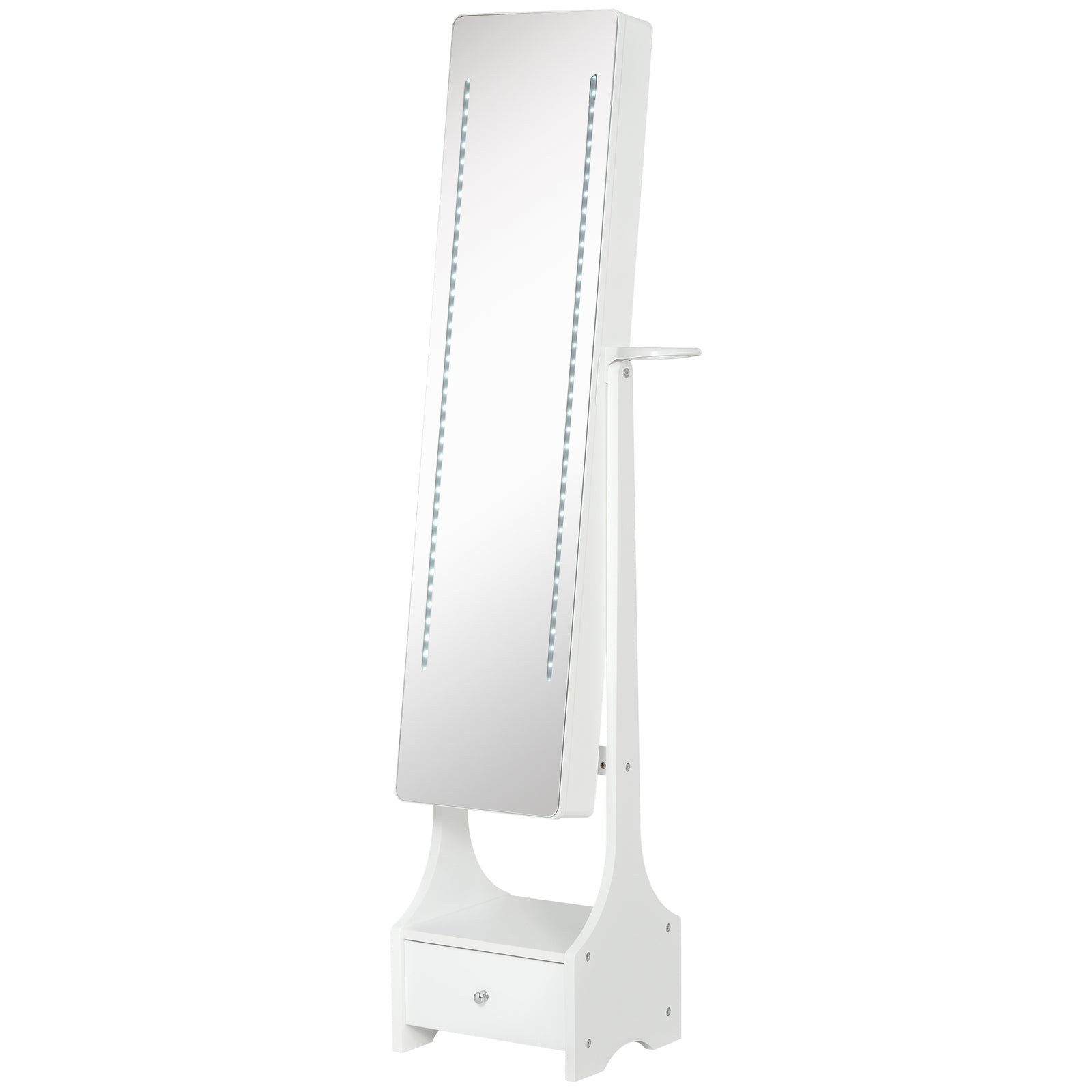 Freestanding Jewellery Storage Mirror Armoire W/ Led Lights