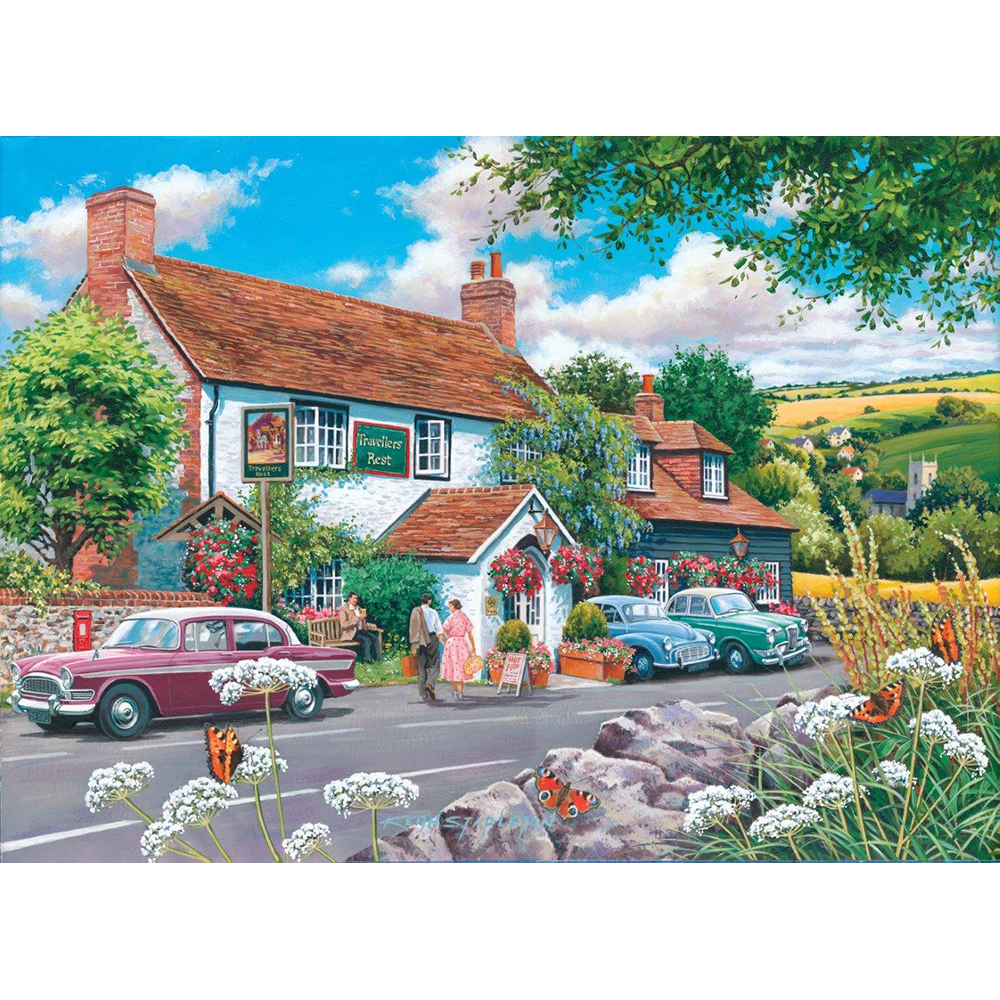 Travellers Rest - Big 500 Piece Jigsaw Puzzle For Adults, With Extra Large Pieces