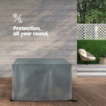 Livivo Rattan Cube Set Cover Waterproof Pvc Lined Heavy Duty Outdoor Grey