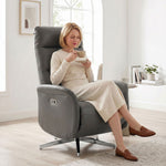 Recliner Armchair, Swivel Recliner With Type C+usb | Dark Grey