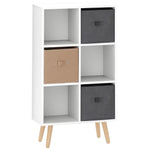 Freestanding 4 Cube Storage Cabinet With 2 Drawers