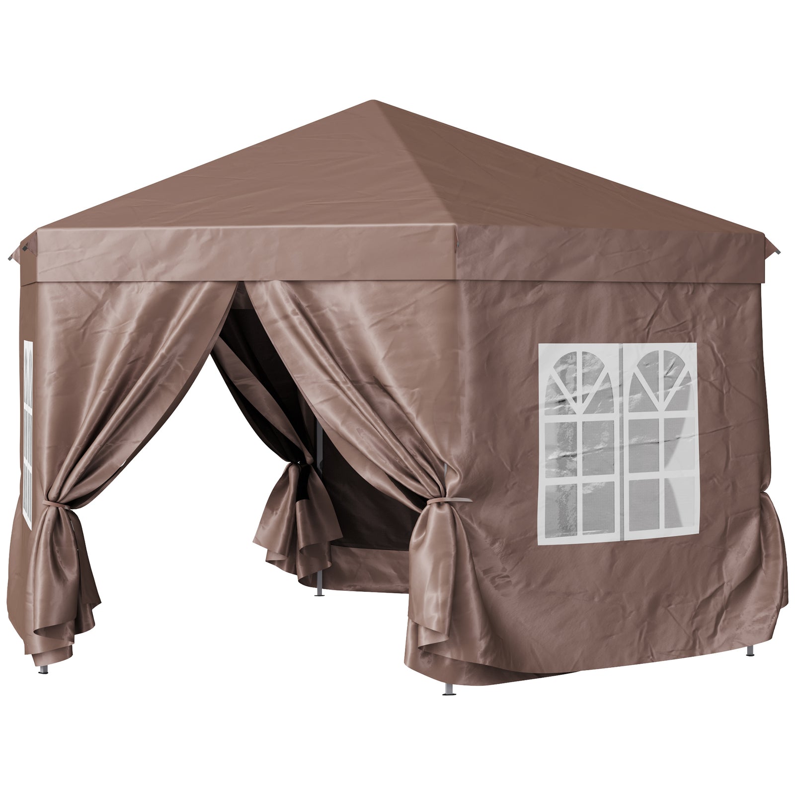 4x4m Garden Gazebo Tent Outdoor Metal Adjust Sun Shade