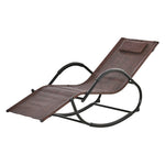 Zero Gravity Rocking Lounge Chair With Pillow | Brown