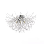 50cm Dandelion Ceiling Light Chandelier 6-light Modern Flush Mount Ceiling Light Fixture | Chrome