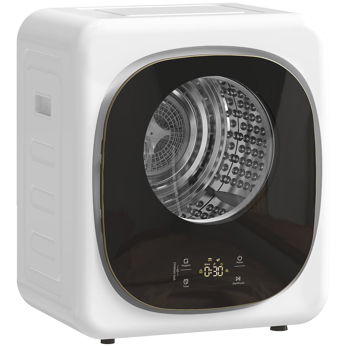 Compact Dryer Machine With 5 Modes, 4kg Small Tumble Dryer | White