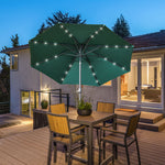 2.7m Patio Led Umbrella W/ Tilt/crank | Green