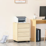HOMCOM Mobile Vertical Filing Cabinet With 4 Drawers For Home