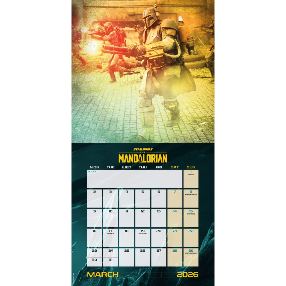 The Mandalorian 2026 Square Calendar Official Product