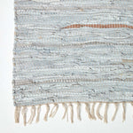 Leather Glitter Rug | 150cm x 95cm | Silver