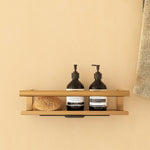 Bathroom Shelf, Organizer, Brushed Gold Pvd , Architect S+ Collection