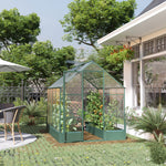 Walk-in Polycarbonate Greenhouse - 6x8ft