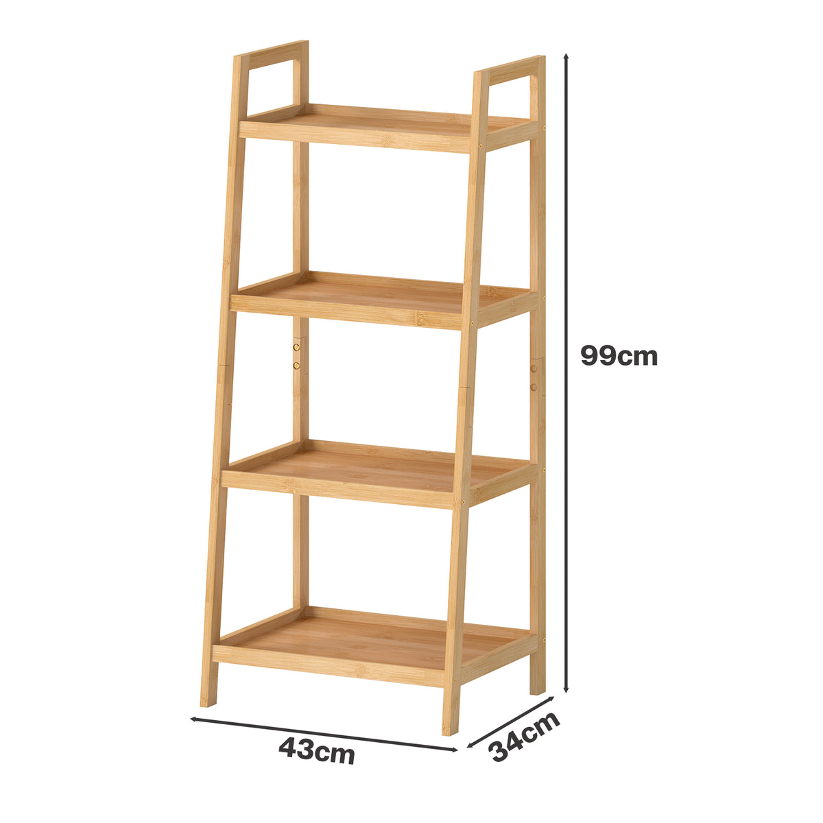 Bathroom Storage Shelves 4 Tier Rack Corner Bathroom Kitchen Bamboo