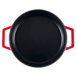 Cast Iron Casserole Dish 28cm Oven Proof Pan & Lid | 28cm | Red